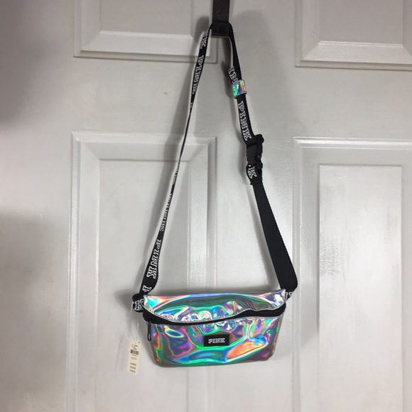 PINK Victoria's Secret Handbags - NWT-Victoria Secret Pink metallic silver fanny pac